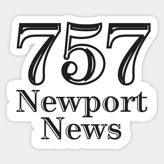 Newport News 757 Virginia USA Sticker by AtlanticFossils